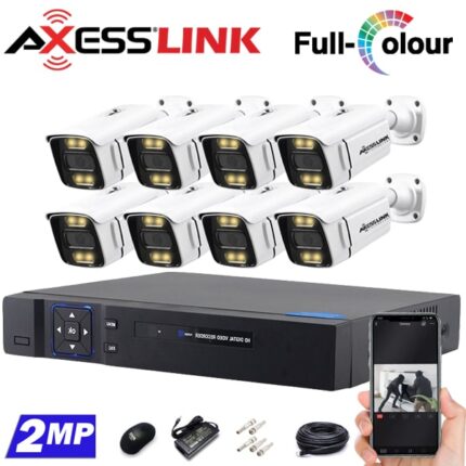پکیج دوربین مداربسته 8 عددی مدل بولت 2 مگاپیکسل- اکسس‌لینک