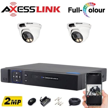 پکیج دوربین مداربسته 2 عددی دام 2mp- اکسس‌لینک