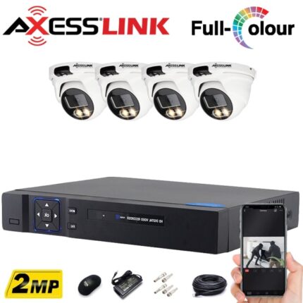 پکیج دوربین مداربسته 4 عددی دام 2mp- برند اکسس‌لینک