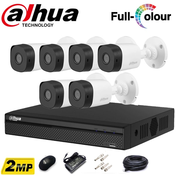 پکیج کامل دوربین مداربسته داهوا 4 عددی 2 مگاپیکسل |cooper b1a21p