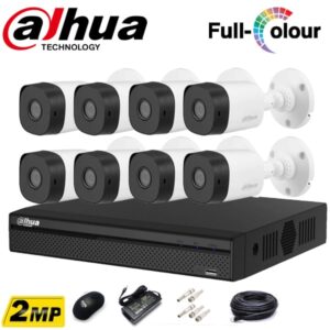 پکیج کامل دوربین مداربسته داهوا 8 عددی 2 مگاپیکسل |cooper b1a21p